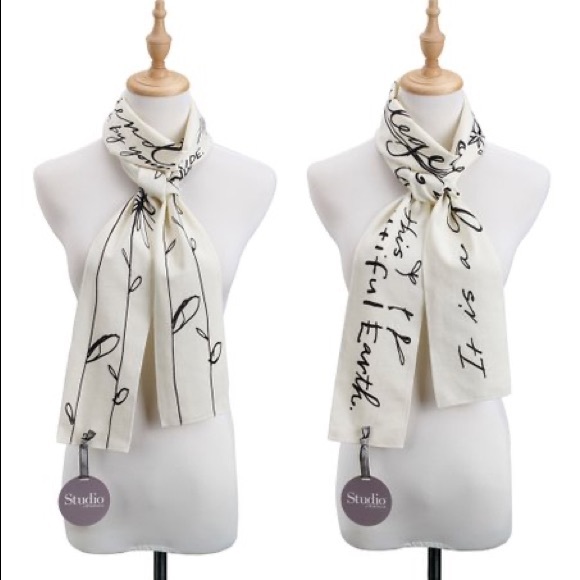 Other - Poetic Threads scarf with poem. 📜